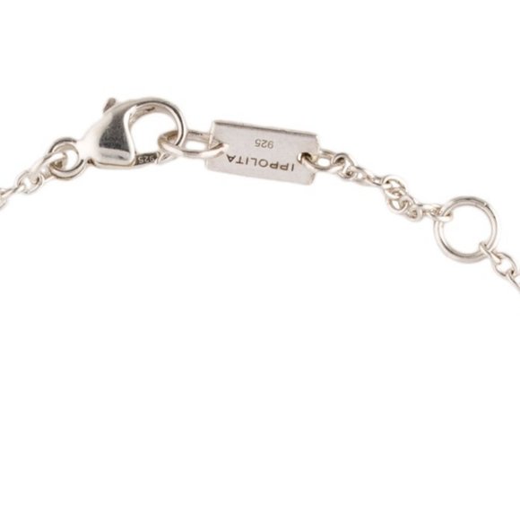 IPPOLITA DIAMOND STERLING SILVER STARDUST CARNEVALE CERAMIC BLUE BRACELET - Picture 5 of 6